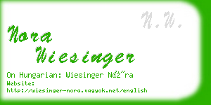 nora wiesinger business card